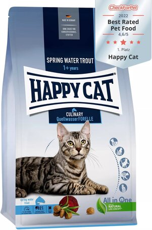 Happy Cat Culinary Quellwasser-Forelle l Száraztáp felnőtt macskáknak pisztránggal