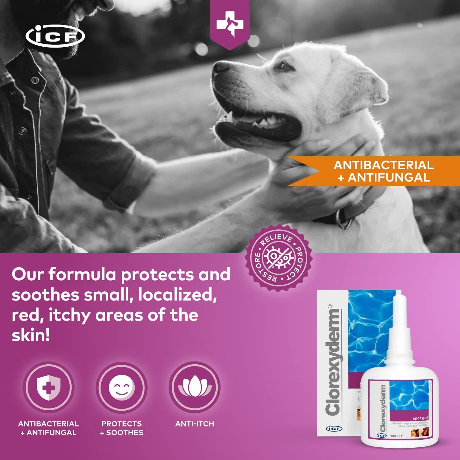 Clorexyderm Spot Gel - Gel pentru protecția pielii pentru câini și pisici - zoom