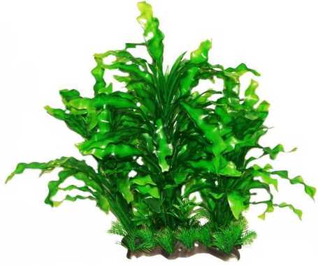 Akváriumi palás műnövény hosszú hullámos levelekkel