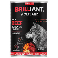 Brilliant Wolfland Monoprotein marha & sütőtök‑quinoa nedves kutyaeledel Brilliant Wolfland Monoprotein marha & sütőtök‑quinoa nedves kutyaeledel