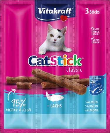 Vitakraft Cat Stick Classic lazacos és pisztrángos halrudak macskáknak