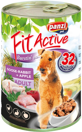 FitActive Dog Adult libás, nyulas és almás konzerv