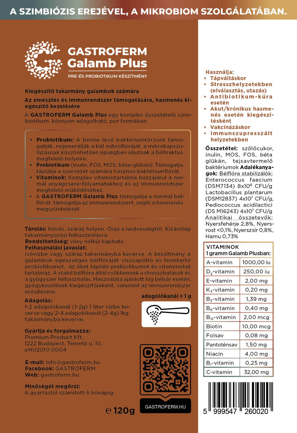 Probiotic Gastroferm Galamb Plus - zoom