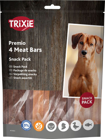Trixie Meat Bars 4 - Kacsás, bárányos, halas és csirkés jutalomfalat csíkok kutyáknak