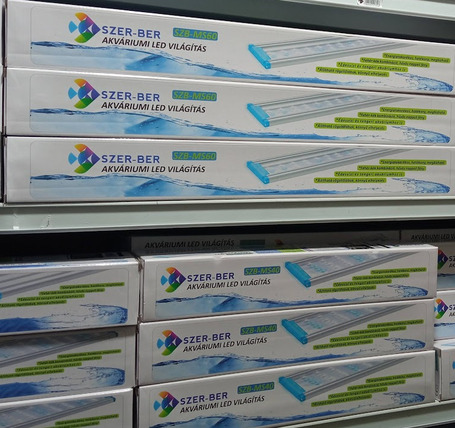 Szerber LED MS akváriumi világítás fehér és kék LED izzókkal