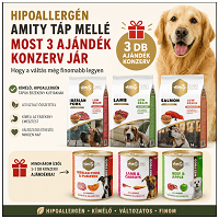Hipoallergén Amity táp mellé most 3 ajándék konzerv jár – hogy a váltás még finomabb legyen