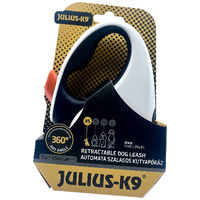 Julius-K9 automata szalagpóráz - Fehér/Fekete Julius-K9 automata szalagpóráz - Fehér/Fekete
