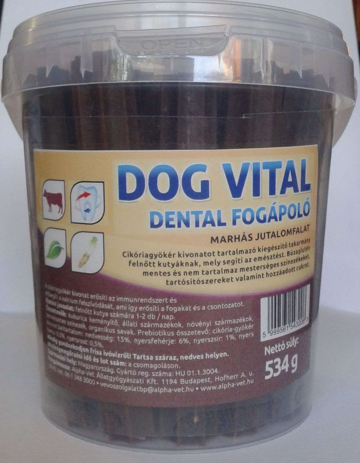 Dog Vital Dental recompense cu carne de vită pentru îngrijirea dinților - zoom