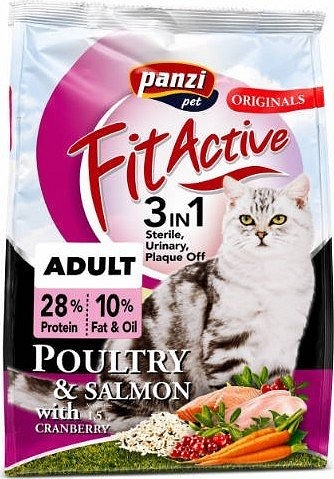 FitActive hrană 3in1 pentru pisici adulte cu somon