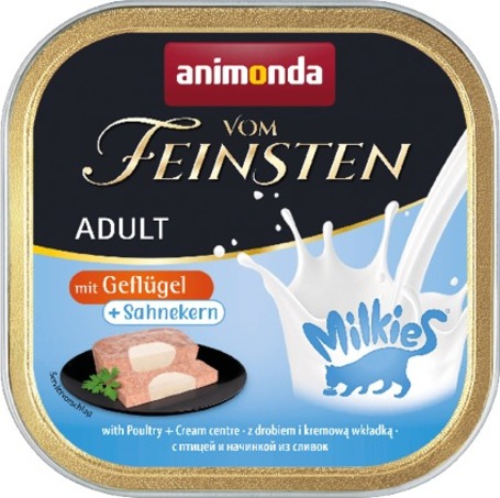 Animonda Vom Feinsten baromfihúsos macskaeledel tejszínes töltelékkel