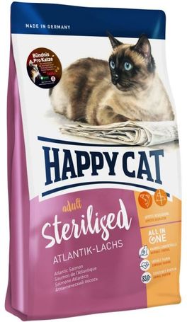 Happy Cat Adult Sterilised Atlantik-Lachs | Lazacos táp ivartalanított macskáknak