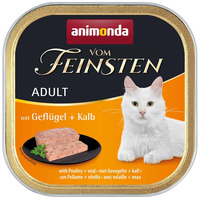 Animonda Cat Vom Feinsten Adult tăviță cu pasăre și vițel