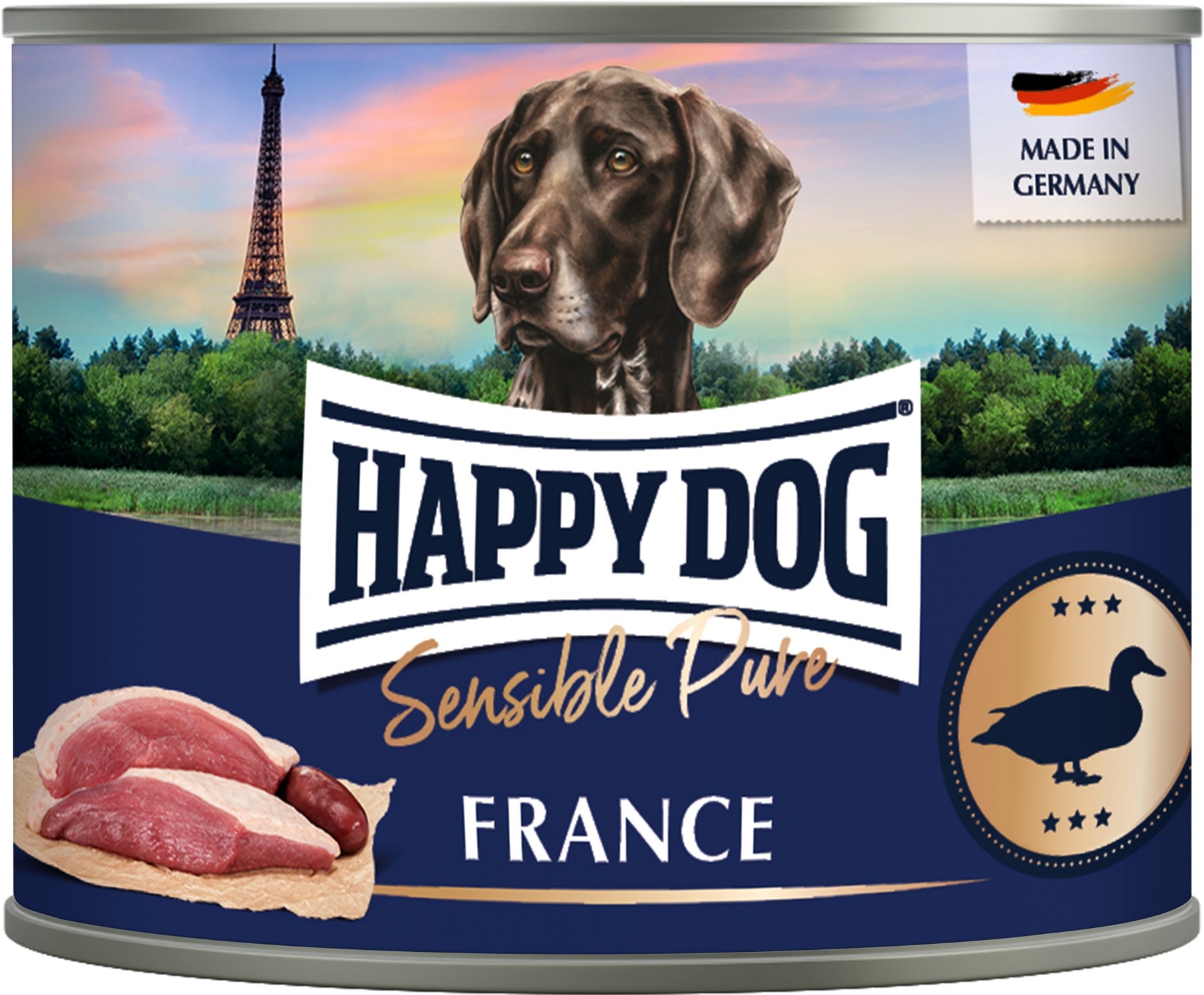 Happy Dog Pur France - Conservă cu carne pură de rață | Sursă unică de proteine - zoom