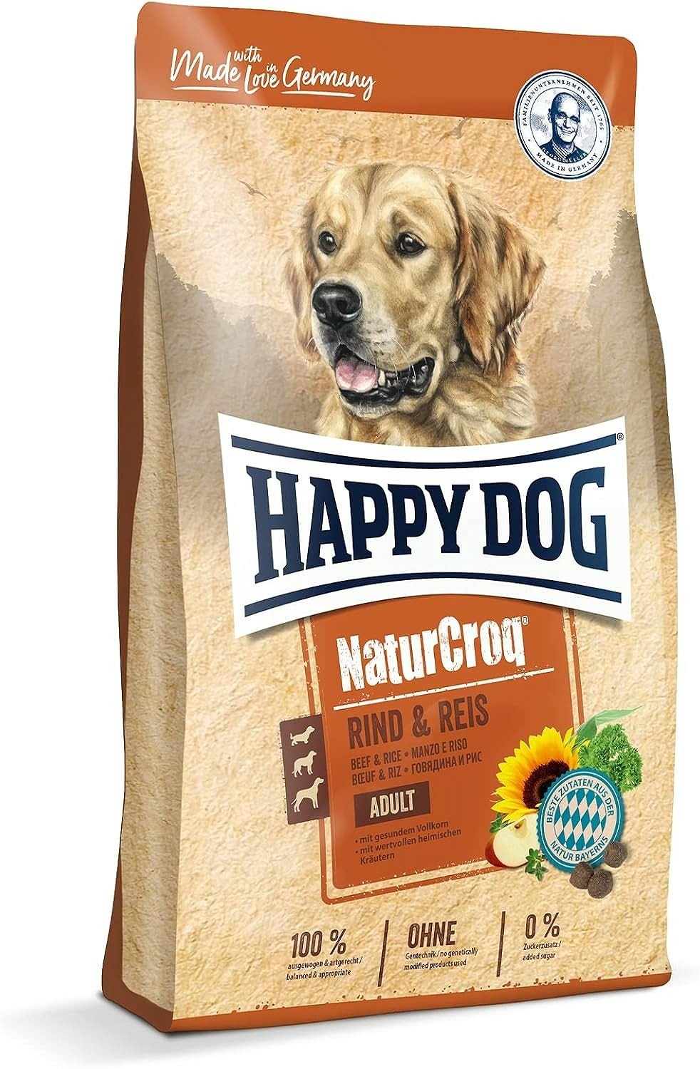 Happy Dog NaturCroq Rind & Reis - zoom