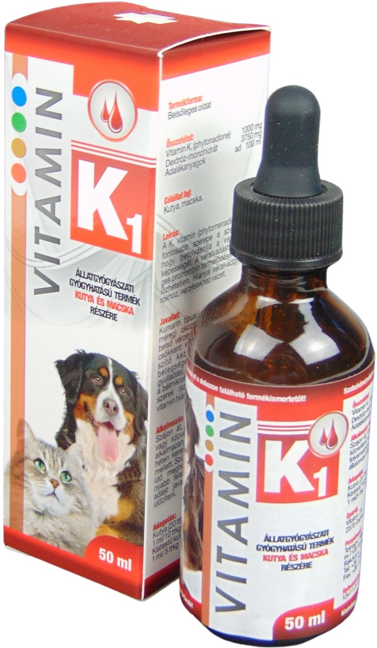 K1 vitamin pentru câini și pisici