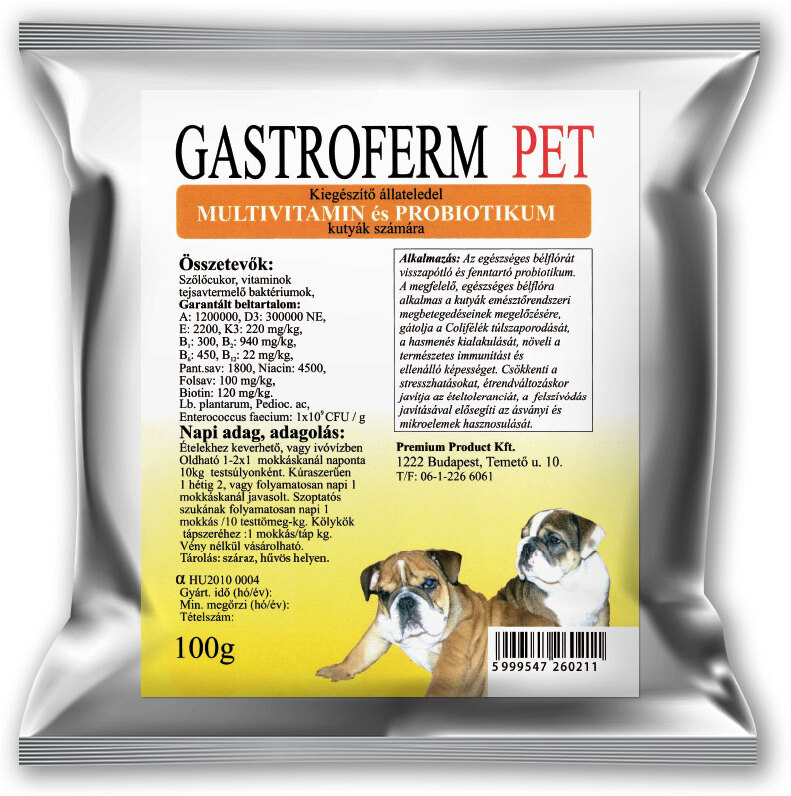 Gastroferm Pet probiotice și multivitamine pentru câini