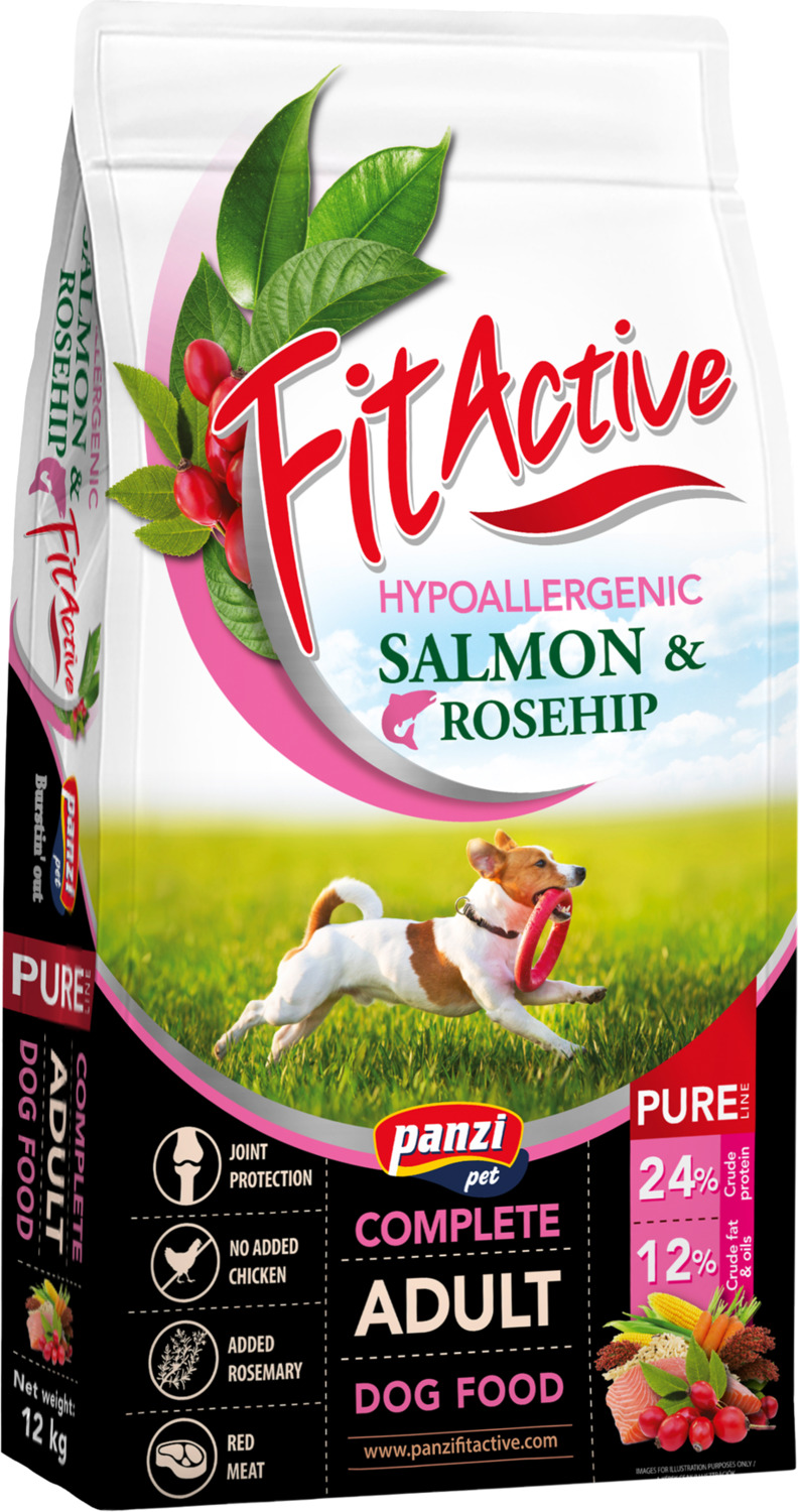 FitActive Pure Hypoallergenic Salmon & Rosehip - Hrană uscată hipoalergenică pentru câini adulți