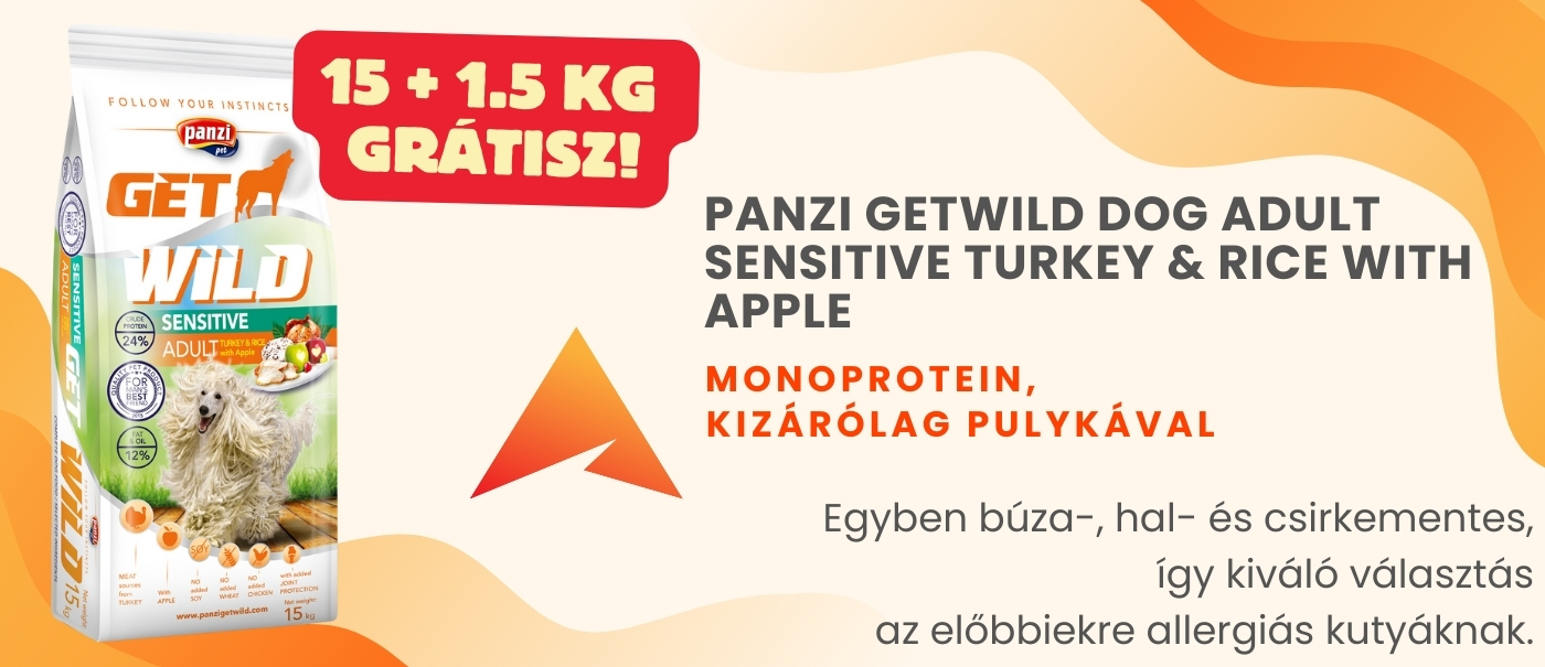 Panzi GetWild Dog Adult Sensitive Turkey & Rice with Apple