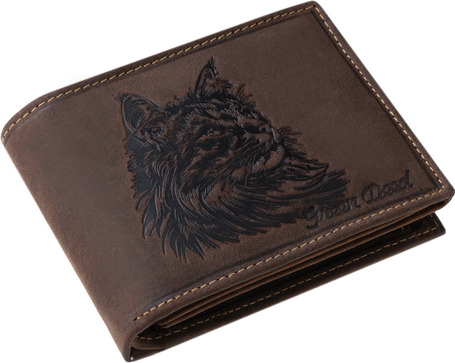 GreenDeed macskás bőr pénztárca