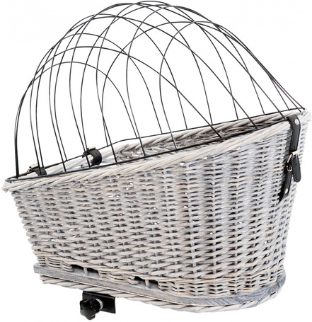 Trixie szürke fonott szállítókosár kerékpárra