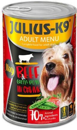 Julius-K9 Beef & Green Peas - Conservă pentru câini