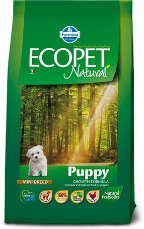 Ecopet Natural Puppy Mini | Száraztáp kistestű kutyákölykök számára
