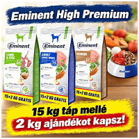 Újra 15 + 2 kg-os Eminent High Premium tápok az Okosgazdin