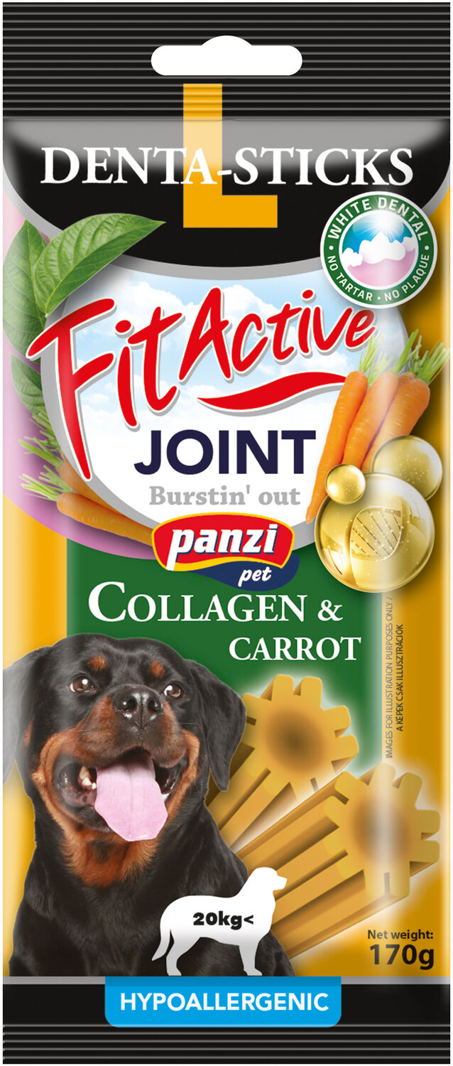 FitActive Hypoallergenic Denta-Sticks Joint Collagen & Carrot - Batoane pentru susținerea articulațiilor și curățarea dinților pentru câini - zoom