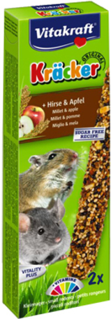 Vitakraft Kracker köleses és almás dupla rúd kisméretű rágcsálóknak