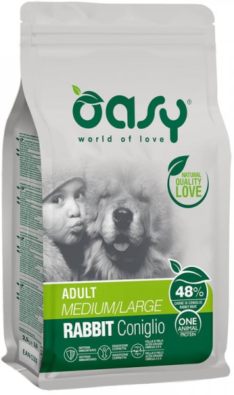 Oasy Dog One Animal Protein Adult Medium/Large Rabbit