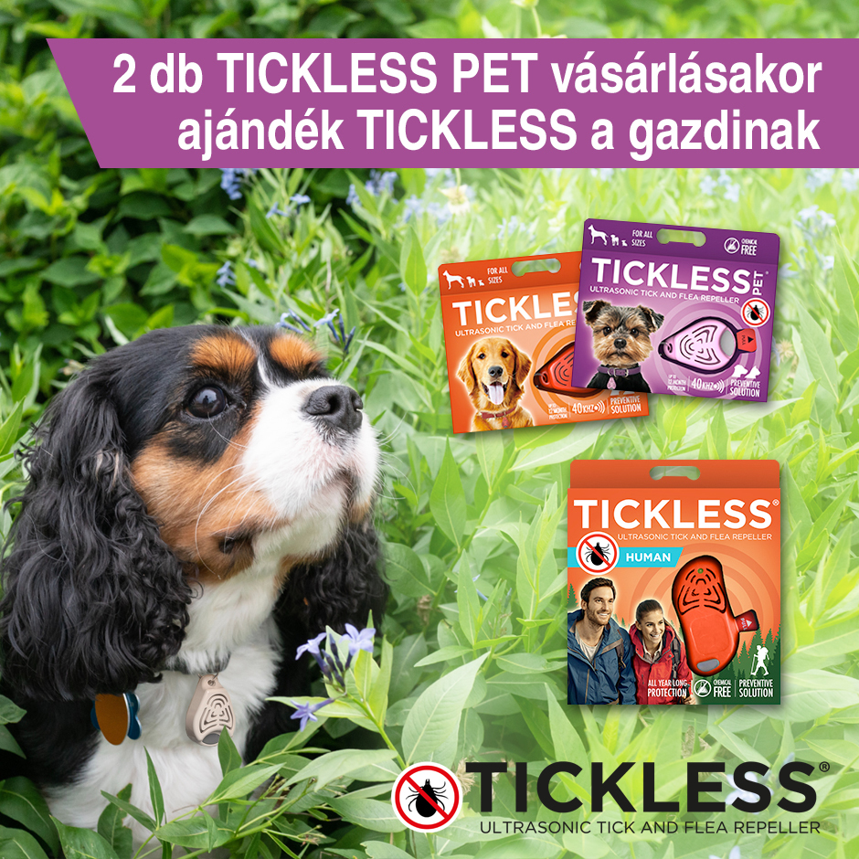 2 db Tickless Pet vásárlásakor ajándék Tickless a gazdinak
