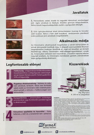 Omnimatrix sebfertőtlenítő krém a gyors sebgyógyulásért