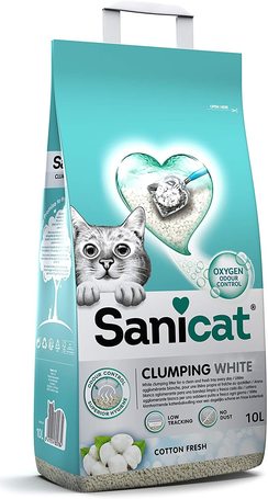Sanicat Clumping White Cotton Fresh csomósodó, fehér macskaalom