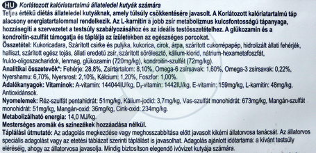 Eukanuba Restricted Calories száraz gyógytáp kutyáknak