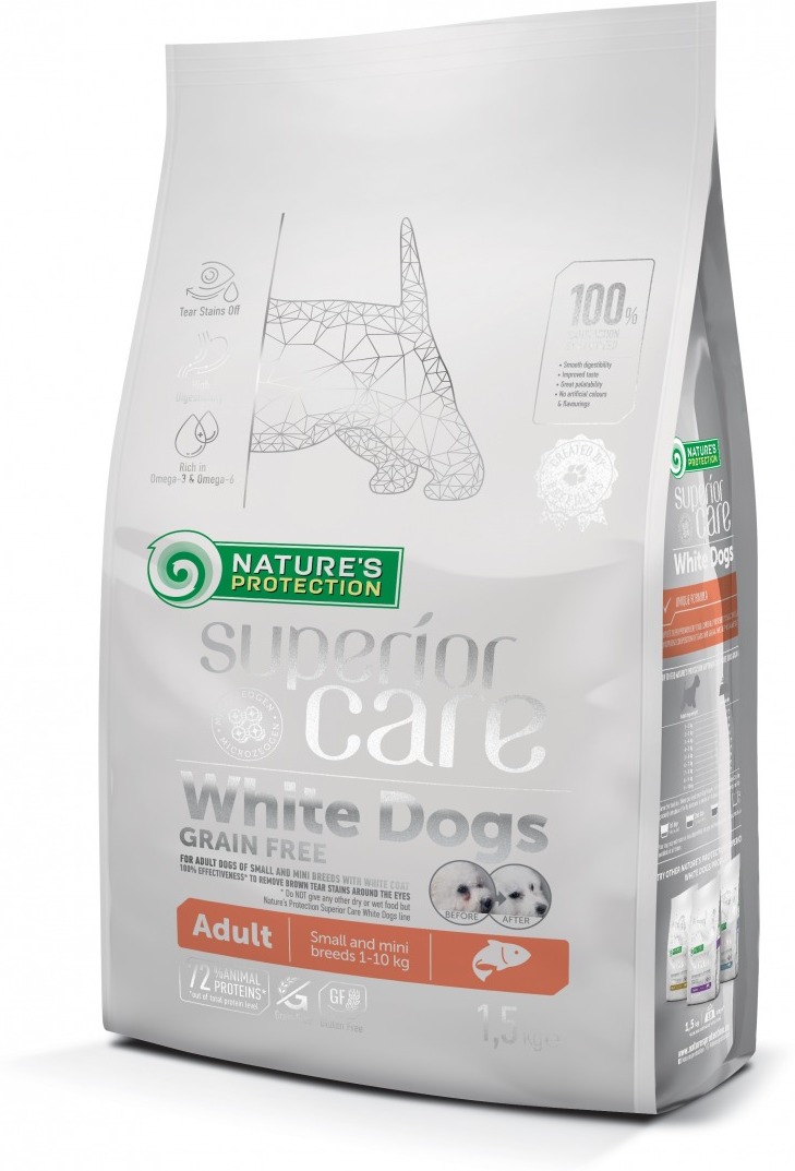 Nature's Protection Superior Care White Dogs Grain Free Adult Small & Mini Salmon