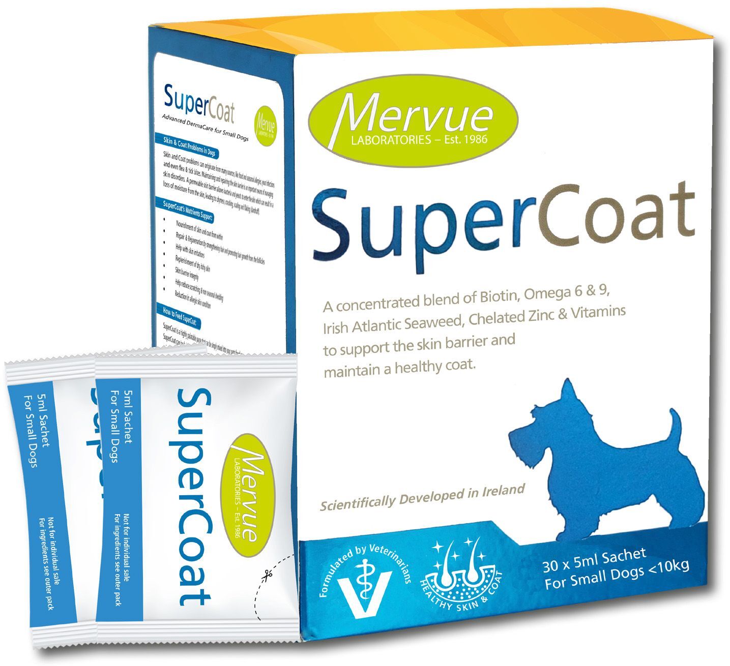 Mervue SuperCoat Dog ulei la plic câini - zoom