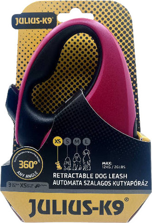 Julius-K9 automata szalagpóráz (Piros/Fekete)