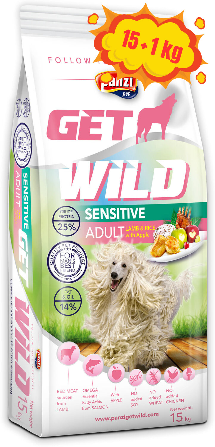 Panzi GetWild Dog Adult Sensitive Lamb & Rice with Apple