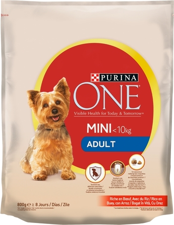 Purina One Mini/Small Adult marhában gazdag száraz kutyaeledel kistestű kedvenceknek