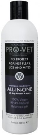 Pro-Vet All-in-One antiallergén sampon és balzsam bolhák, tetvek és atkák ellen