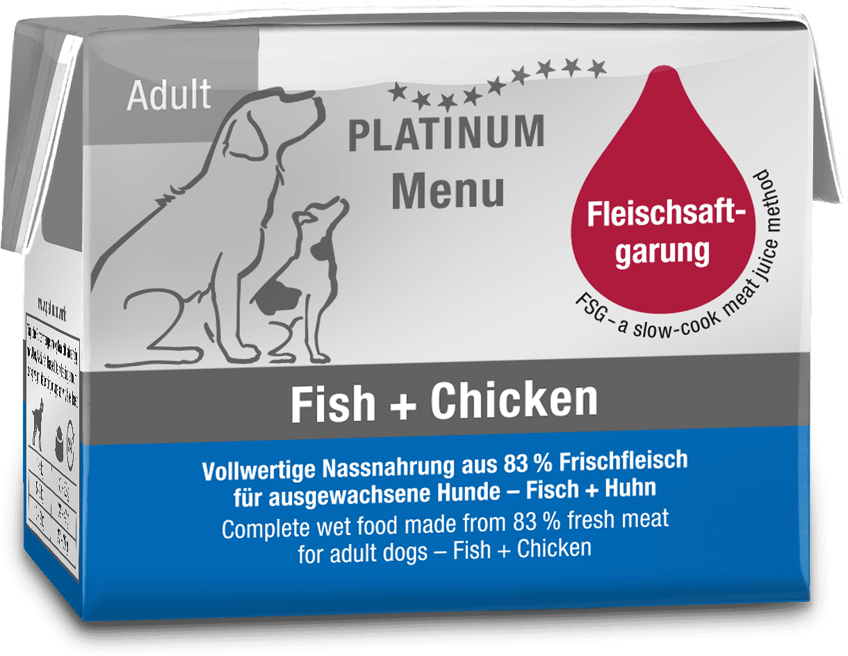 Platinum Menu Fish + Chicken hrană umedă pentru câini
