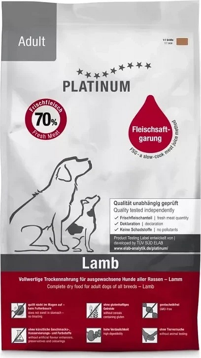 Platinum Adult Lamb hrană uscată cu miel pentru câini