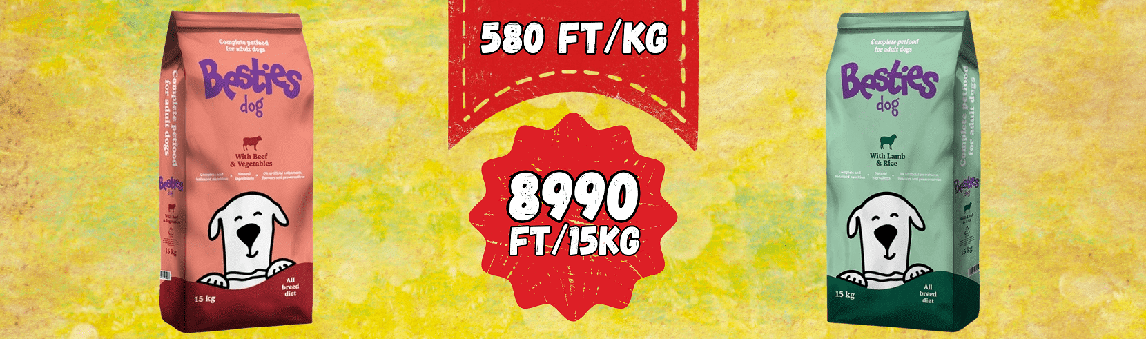 Besties kutyatáp akció