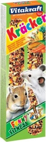 Vitakraft Kracker köleses és almás dupla rúd kisméretű rágcsálóknak