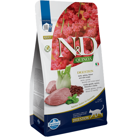 N&D Cat Grain Free Quinoa Digestion Lamb – Emésztési problémákra | Szuperprémium macskatáp