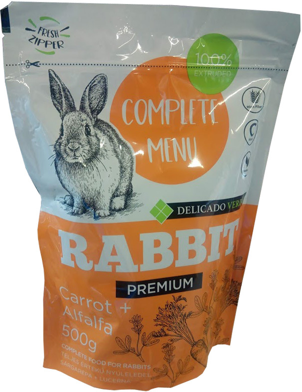 Delicado Verde Complete Menu Cuni hrană pentru iepuri cu morcovi și lucernă - zoom