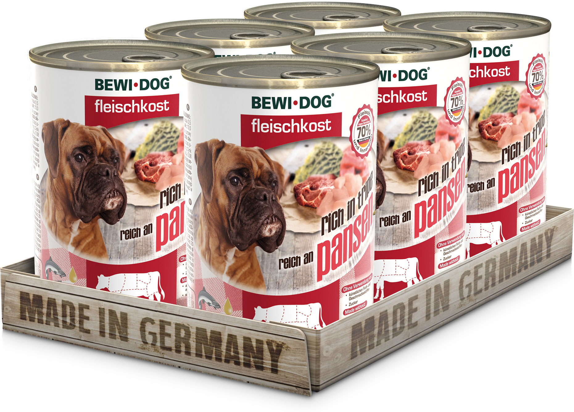 Bewi-Dog conservă cu conținut bogat de burtă de vită - zoom