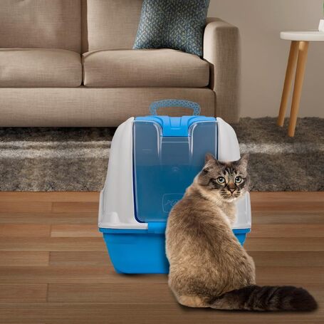 Netta Maxi kabrió tetős, könnyen tisztítható macska WC