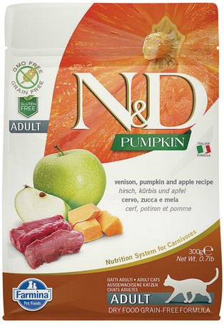 N&D Cat Pumpkin Grain Free szarvashússal, sütőtökkel és almával | Gabonamentes macskatáp