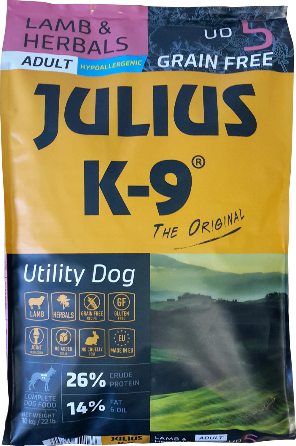 Julius-K9 GF Hypoallergenic Utility Dog Adult Lamb & Herbals